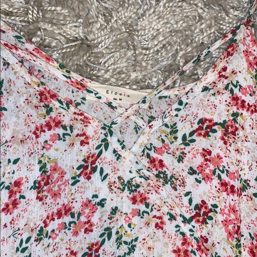 Floral Patterned Off Shoulder Shirt - Picture 4 of 5